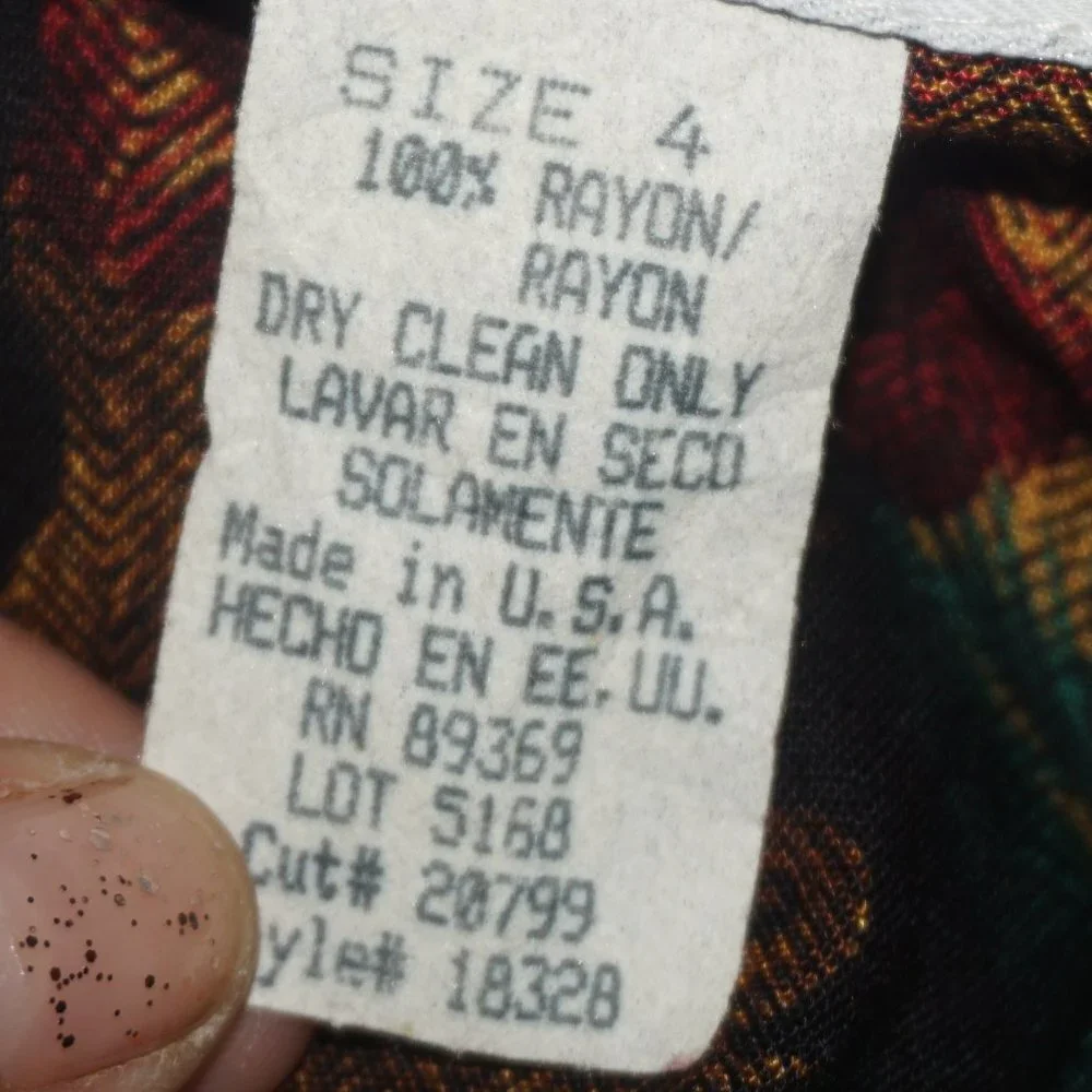 Vintage 90s Floral Shirt Midi Dress 4 - Picture 3 of 10